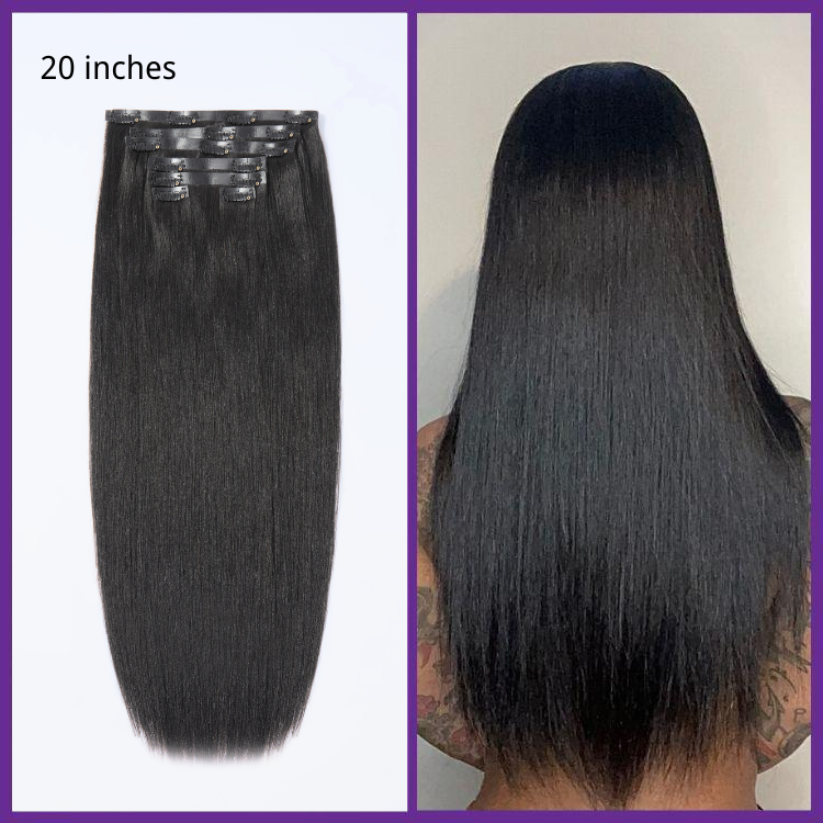 Straight / Body Wave / Kinky Curly / Yaki Straight / Kinky Straight / Messy Curly Clip in Hair Extensions Real Human Hair Pieces 135g 9pcs / 7pcs with Free Gift-15
